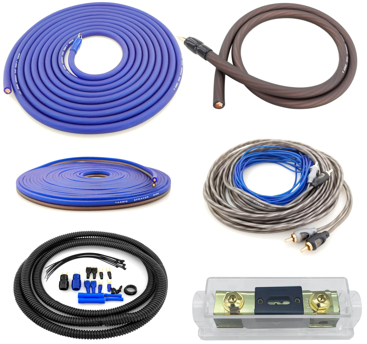 4 AWG 100% Copper Car Audio Amp Wire Kit M1202