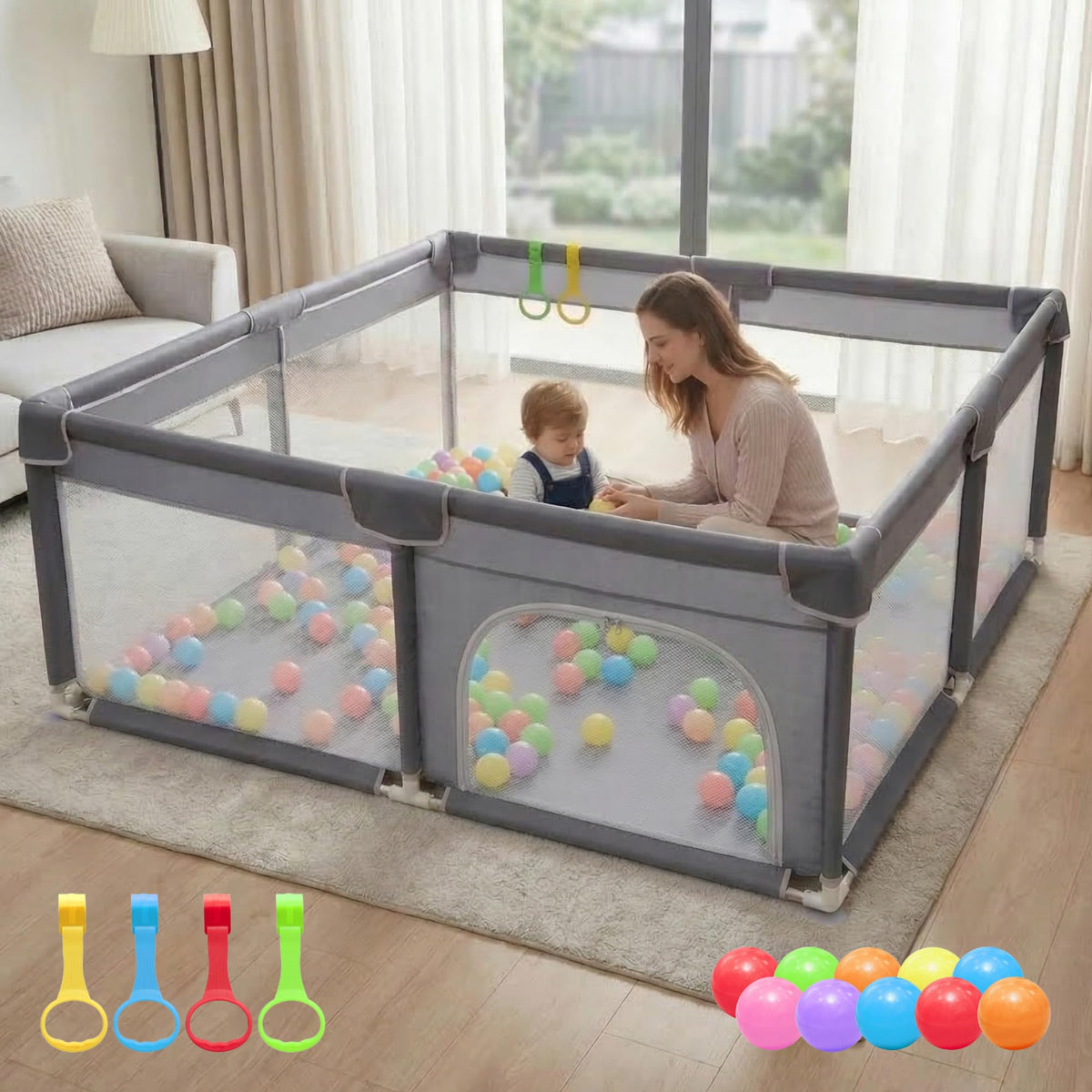 Baby Playpen 50x50 Grey E7158