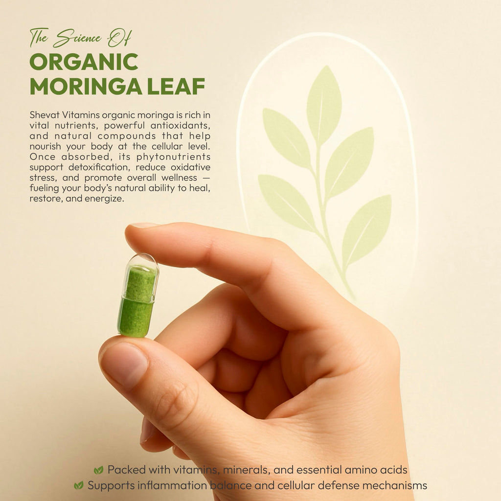 Organic Moringa Leaf Capsules 1000mg 90 Capsules N992