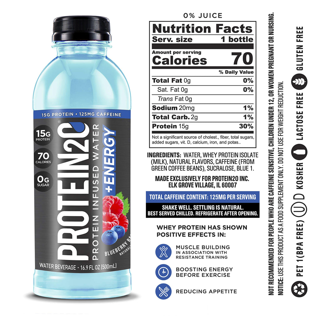 Whey Protein Infused Water Variety Pack 16.9 oz 12 Count I599245