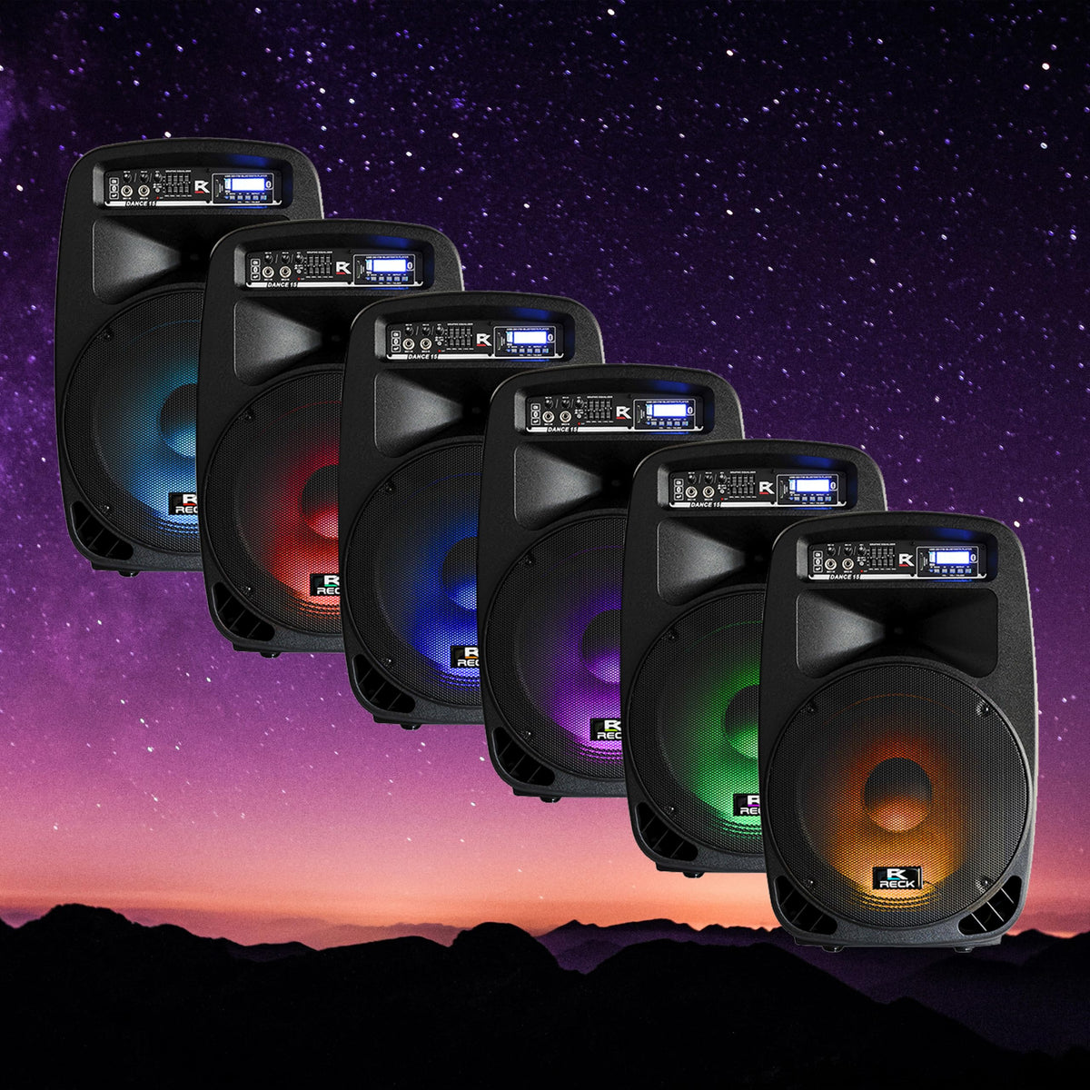 Portable 15-Inch 2000 Watt 2-Way Powered PA Speaker System E47919