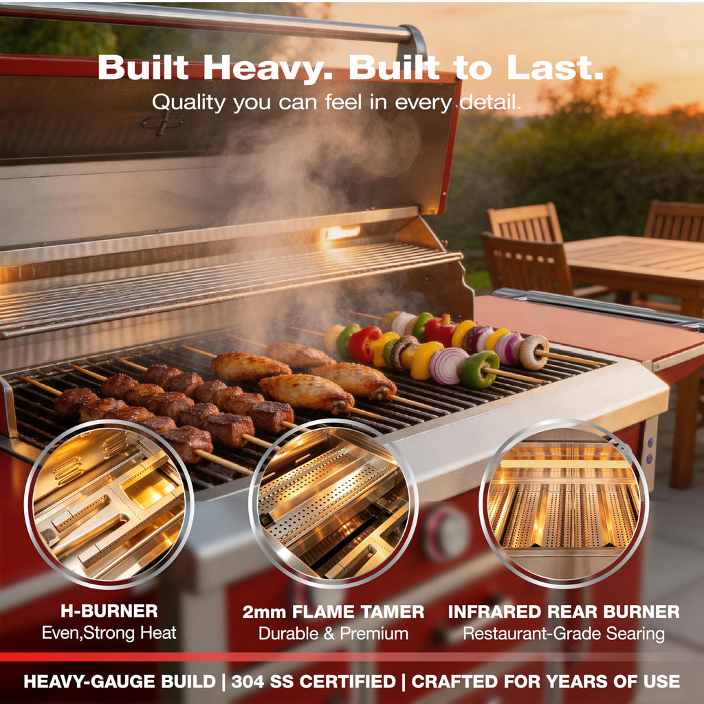 49" 304 Stainless Steel Gas Grill 4 Burner 99,000 BTU S9972
